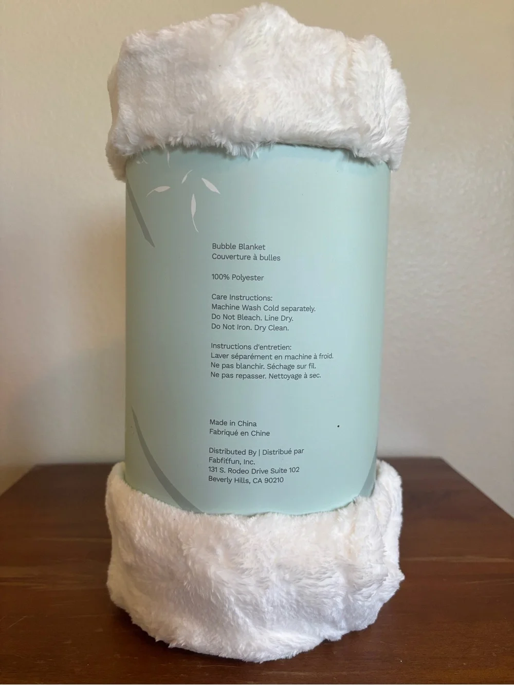 hythe White Bubble Blanket - Plush Throw